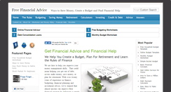 Desktop Screenshot of free-financial-advice.net